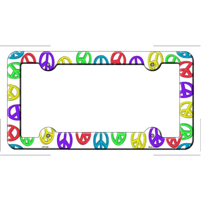 Peace Signs Wholesale Novelty Metal License Plate FRAME
