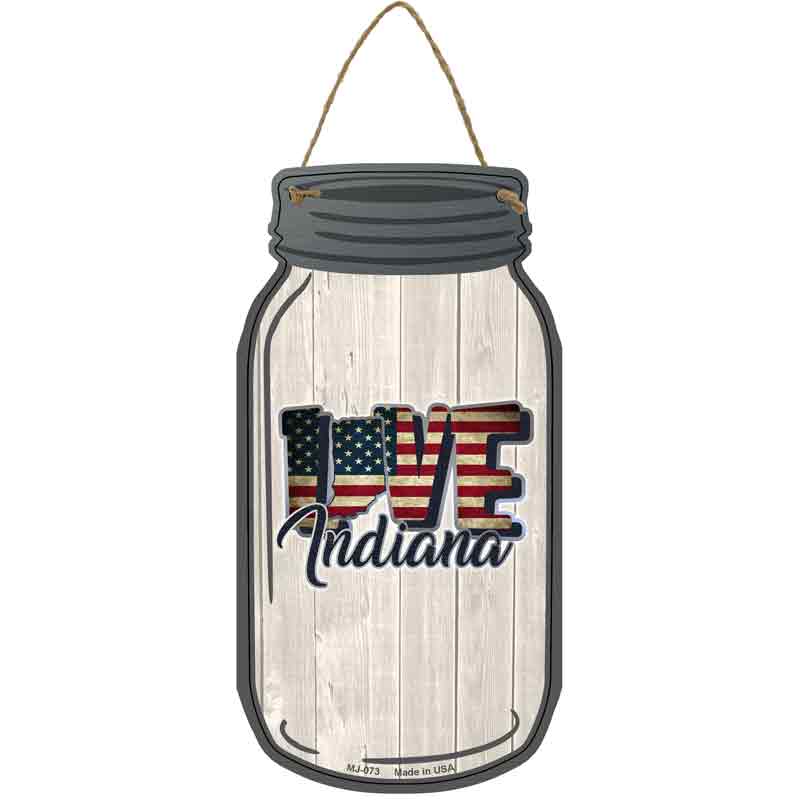 Love Indiana Silhouette Wholesale Novelty Metal Mason Jar SIGN