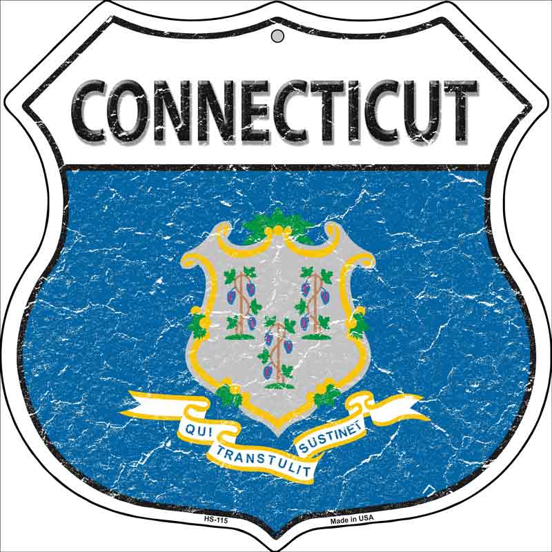 Connecticut State FLAG Highway Shield Wholesale Metal Sign