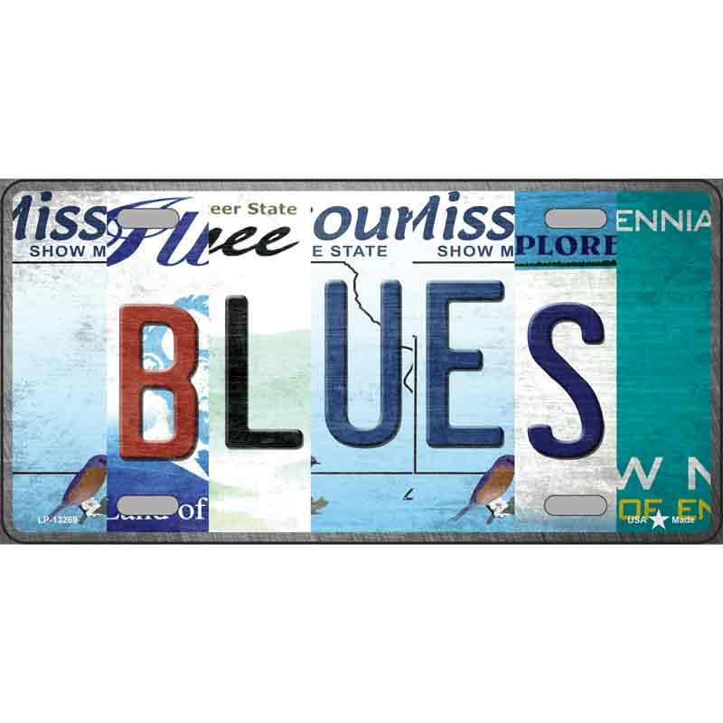 Blues Strip Art Wholesale Novelty Metal License Plate Tag
