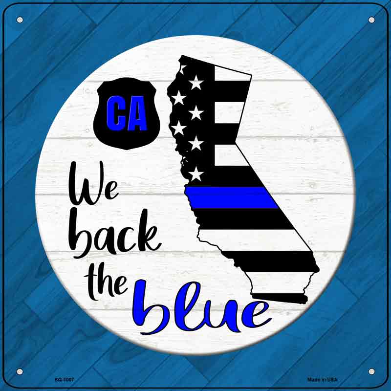 California Back The Blue Wholesale Novelty Metal Square SIGN