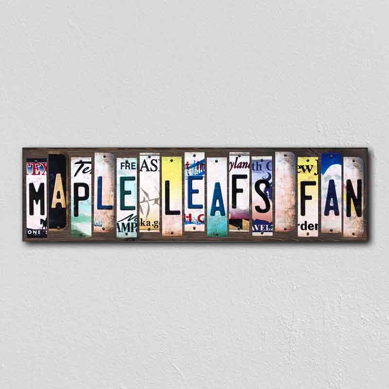 Maple Leafs Fan Wholesale Novelty License Plate Strips Wood Sign
