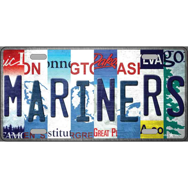 Mariners Strip Art Wholesale Novelty Metal License Plate Tag