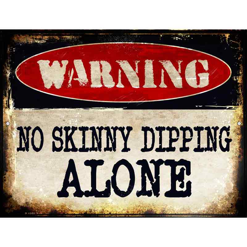 No Skinny Dipping Wholesale Metal Novelty Parking SIGN
