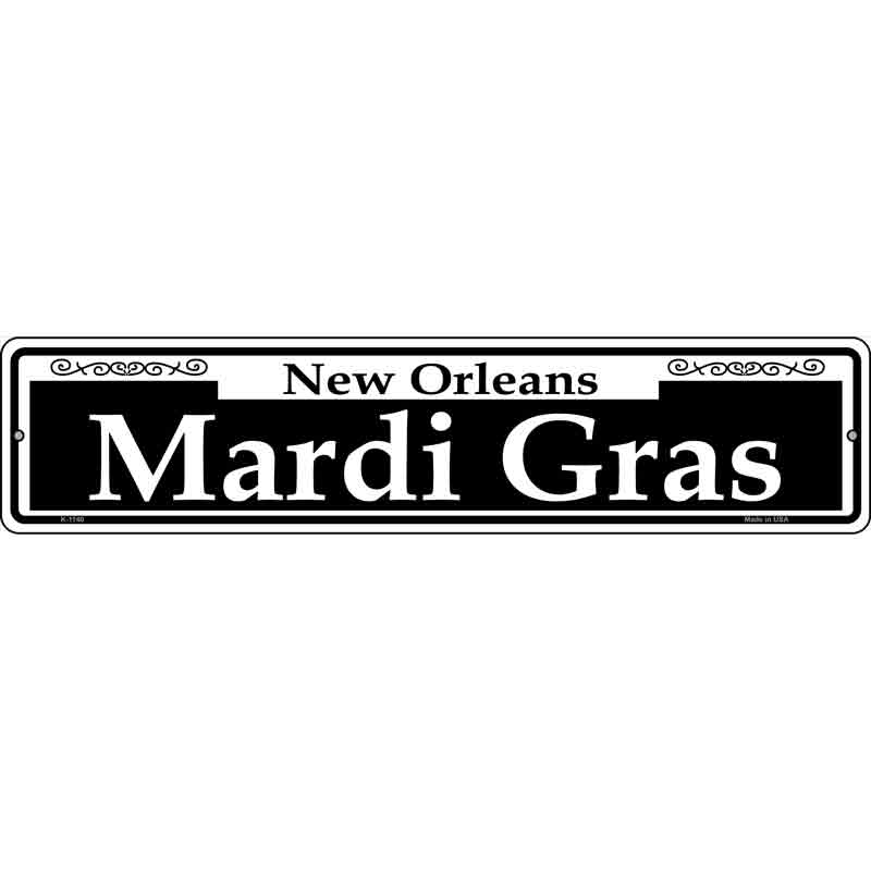 Mardi Gras Wholesale Novelty Small Metal Street Sign