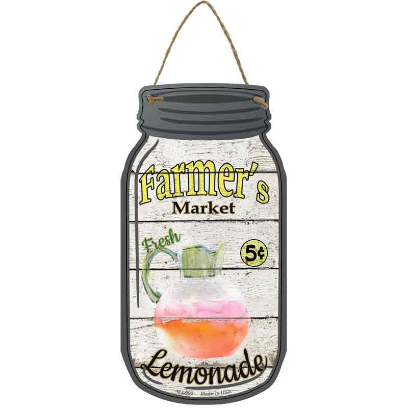 Lemonade Farmers Market Wholesale Novelty Metal Mason Jar SIGN