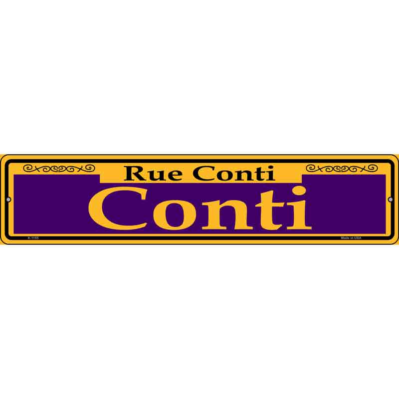 Conti Purple Wholesale Novelty Small Metal Street Sign