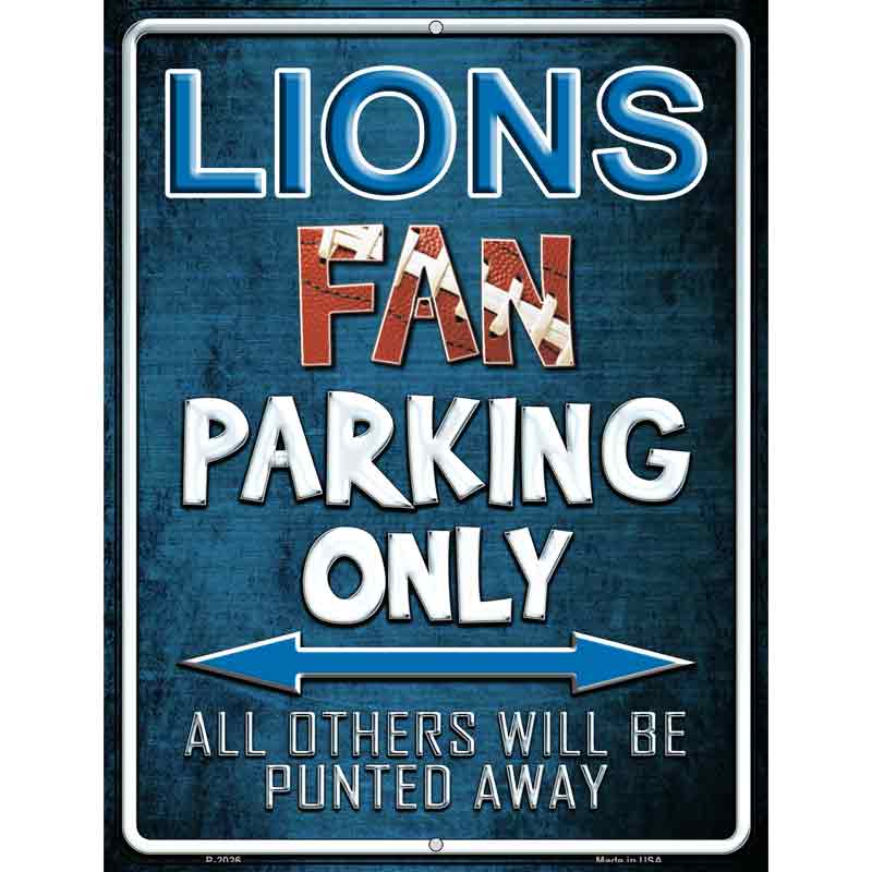 Lions Wholesale Metal Novelty Parking Sign