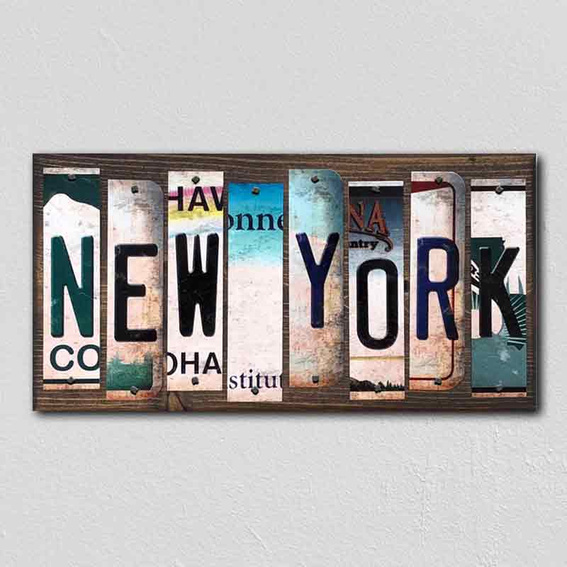 NEW York Wholesale Novelty License Plate Strips Wood Sign