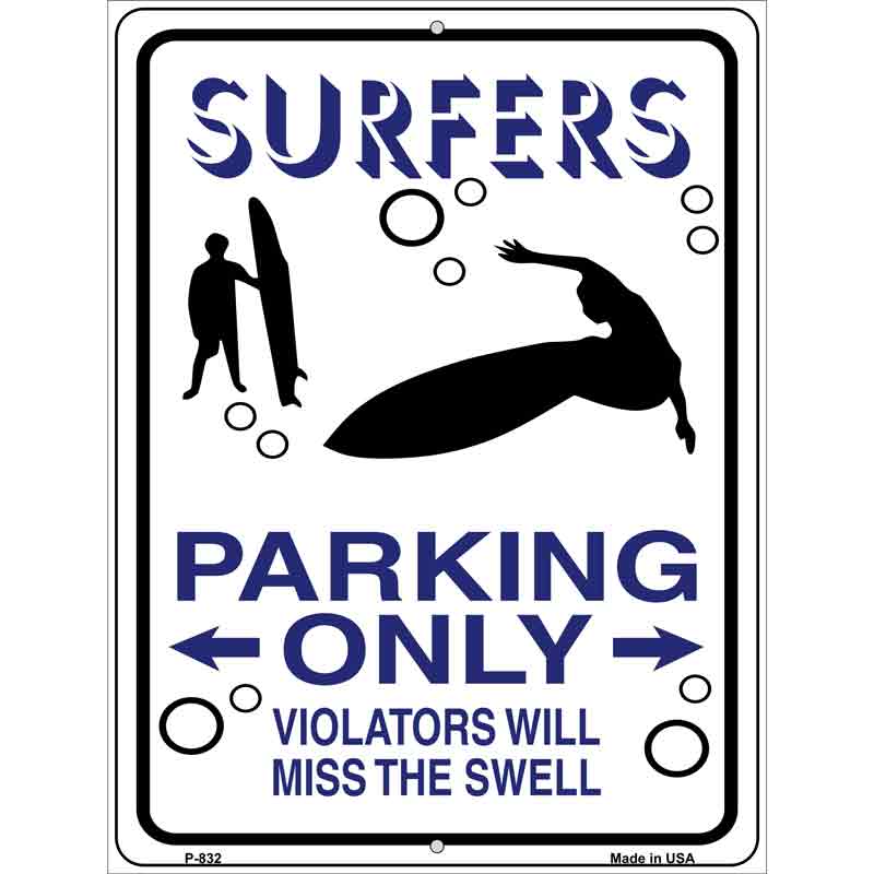 Surfers Parking Only Wholesale Metal Novelty Parking SIGN