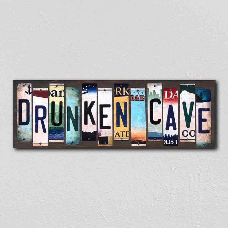 Drunken Cave Wholesale Novelty License Plate Strips Wood Sign