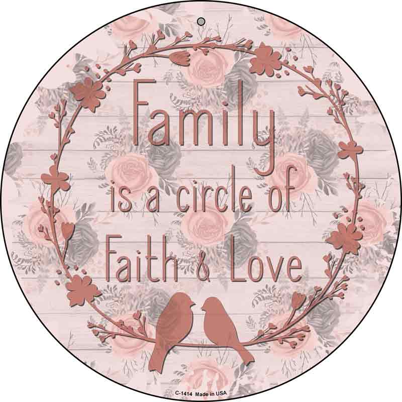 Circular SIGN Of Faith and Love Wholesale Novelty Metal Circular SIGN