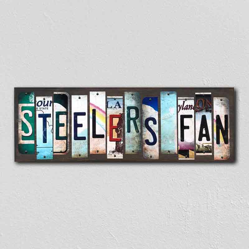 STEELERS Fan Wholesale Novelty License Plate Strips Wood Sign