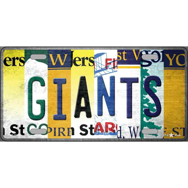 Giants Strip Art Wholesale Novelty Metal License Plate Tag