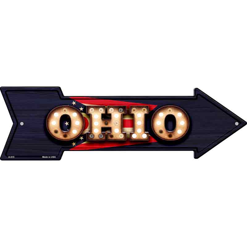 Ohio Bulb Lettering With State FLAG Wholesale Novelty Arrows