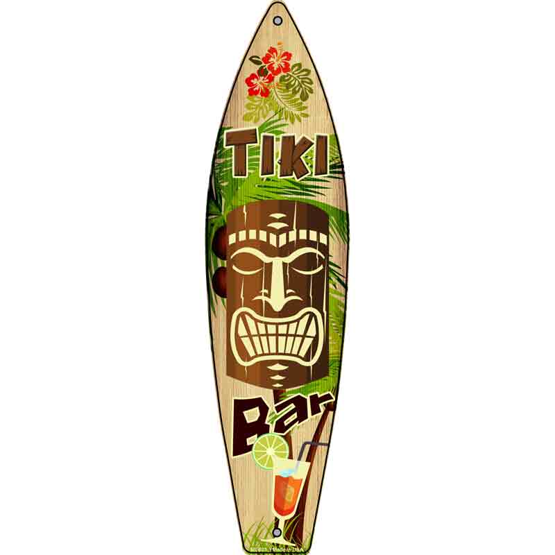 Tiki Bar Wholesale Metal Novelty Surfboard SIGN