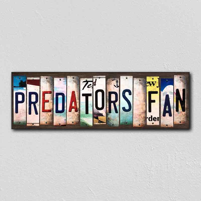 Predators Fan Wholesale Novelty License Plate Strips Wood Sign