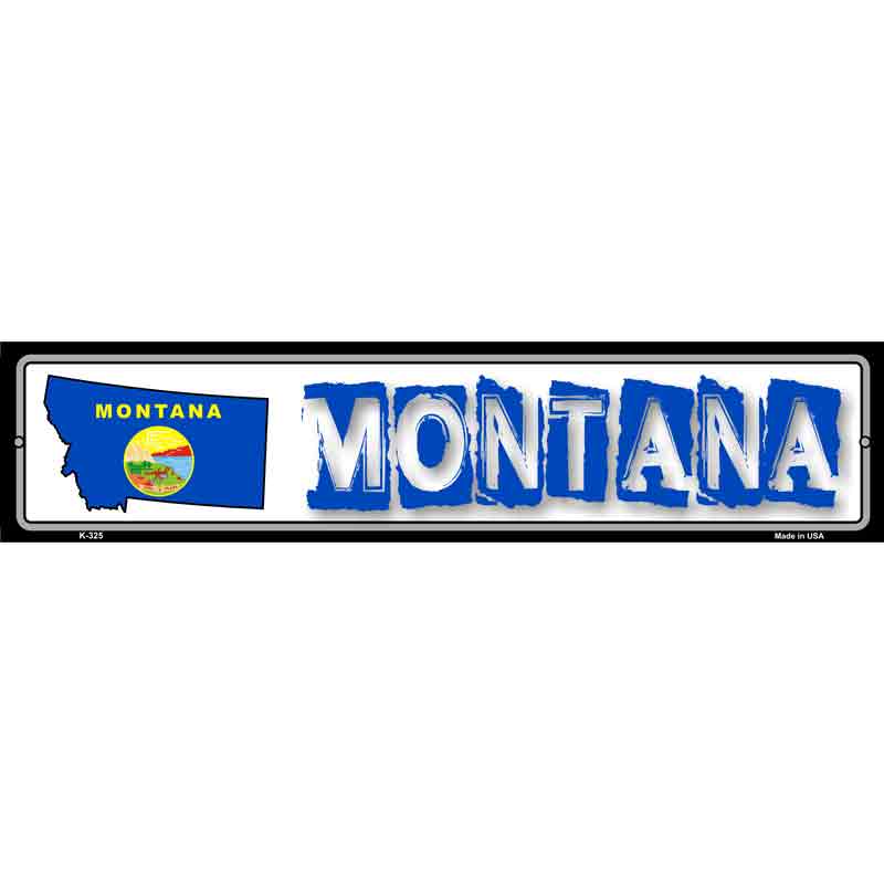 Montana State Outline Wholesale Novelty Metal Vanity Small Street SIGN