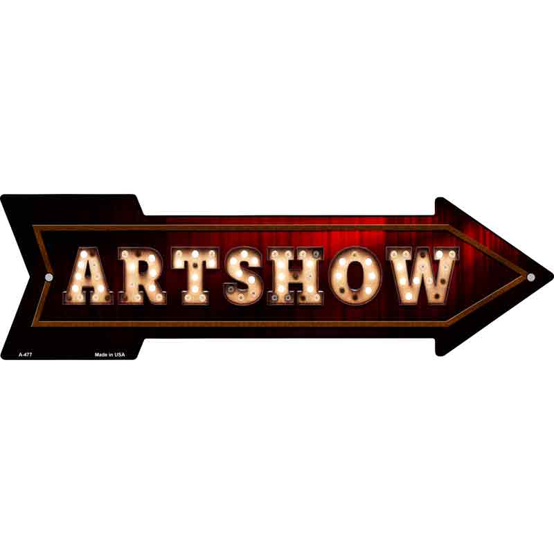 Artshow Bulb Letters Wholesale Novelty Arrow Sign