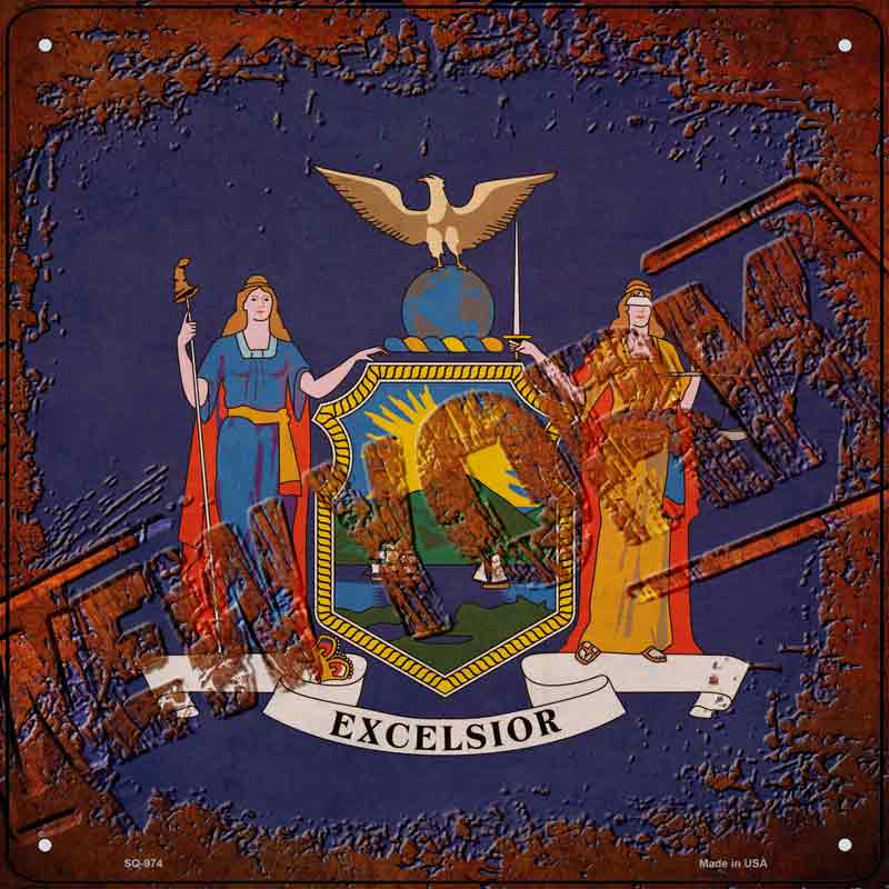 NEW York Rusty Stamped Wholesale Novelty Metal Square Sign