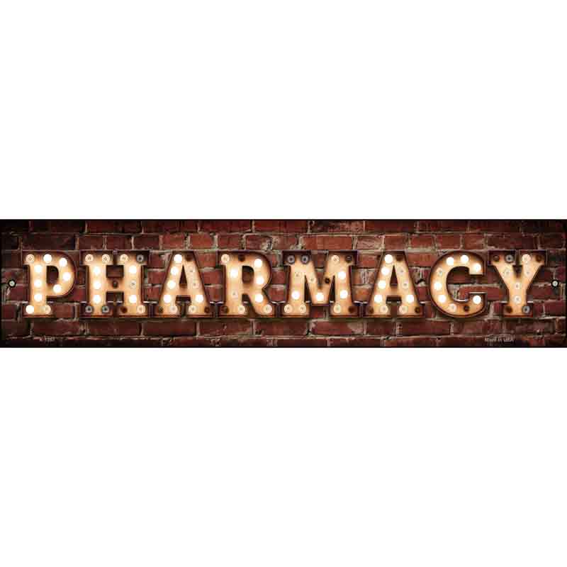 Pharmacy Bulb Lettering Wholesale Novelty Small Metal Street SIGN