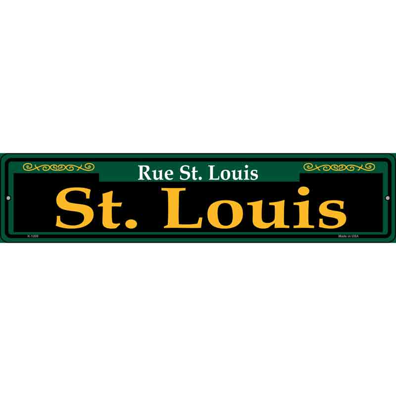 St. Louis Green Wholesale Novelty Small Metal Street Sign