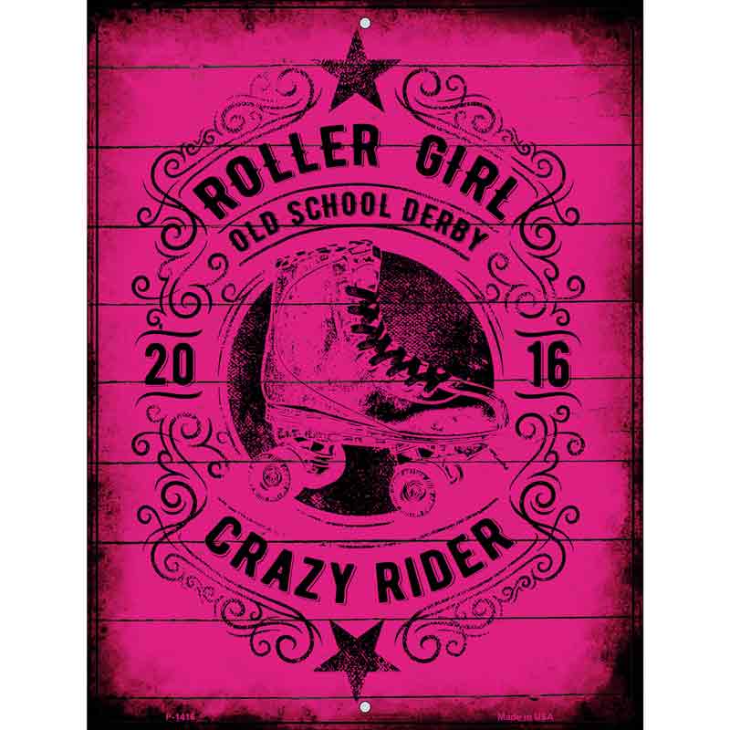 Roller Girl Wholesale Metal Novelty Parking SIGN
