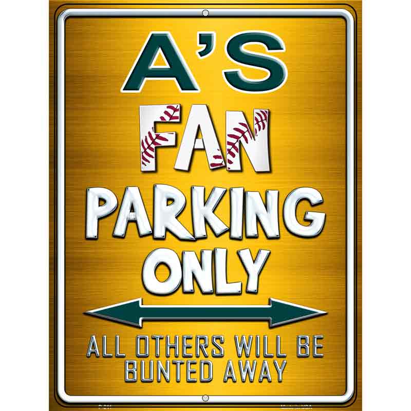 Athletics Wholesale Metal Novelty Parking Sign