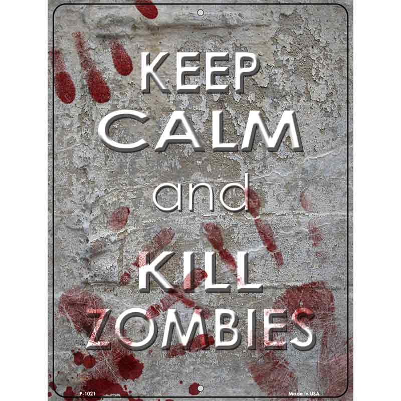 Keep Calm Kill Zombies Wholesale Metal Novelty Parking SIGN