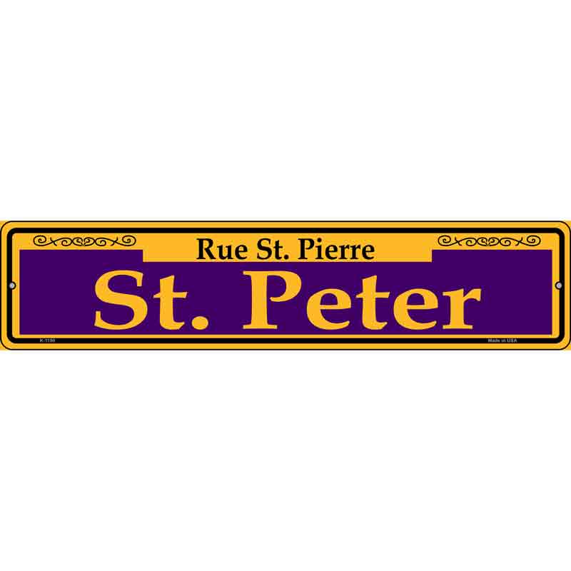 St. Peter Purple Wholesale Novelty Small Metal Street Sign