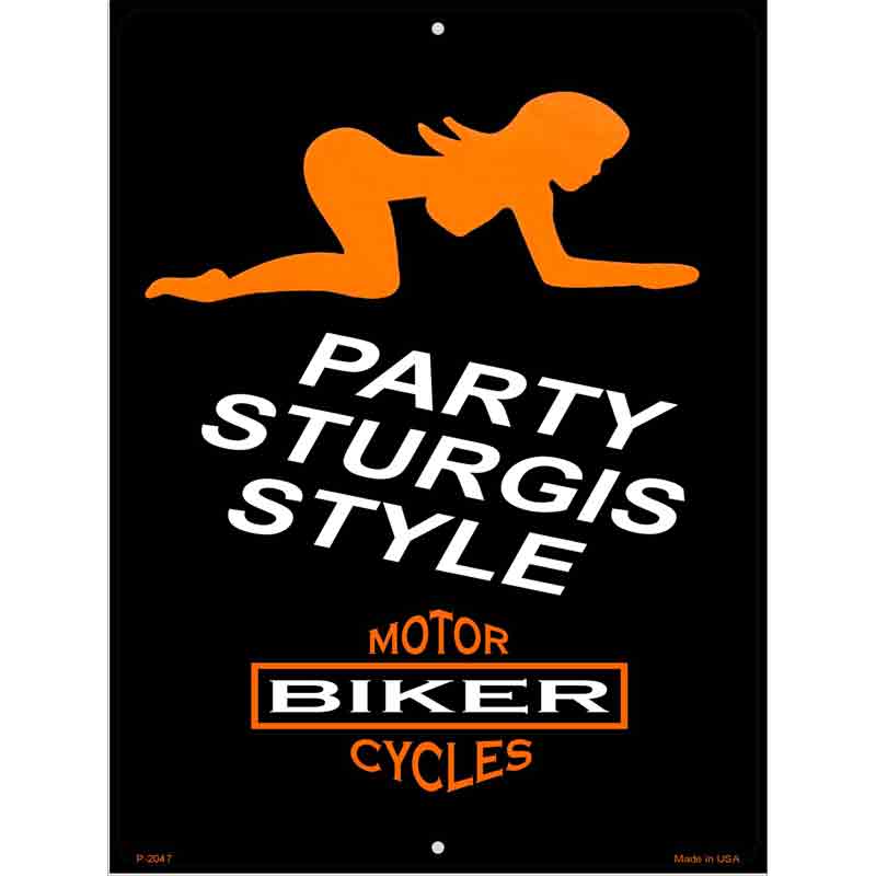 Party Sturgis Style Wholesale Metal Novelty Parking Sign