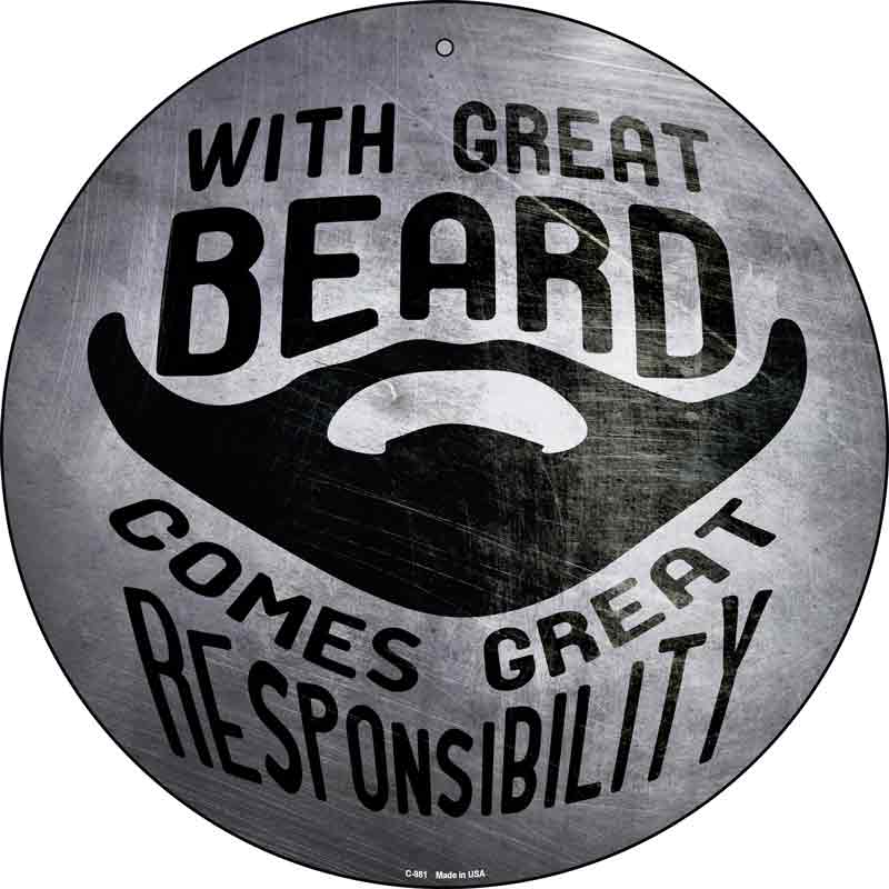 With Great Beard Wholesale Novelty Metal Circular SIGN