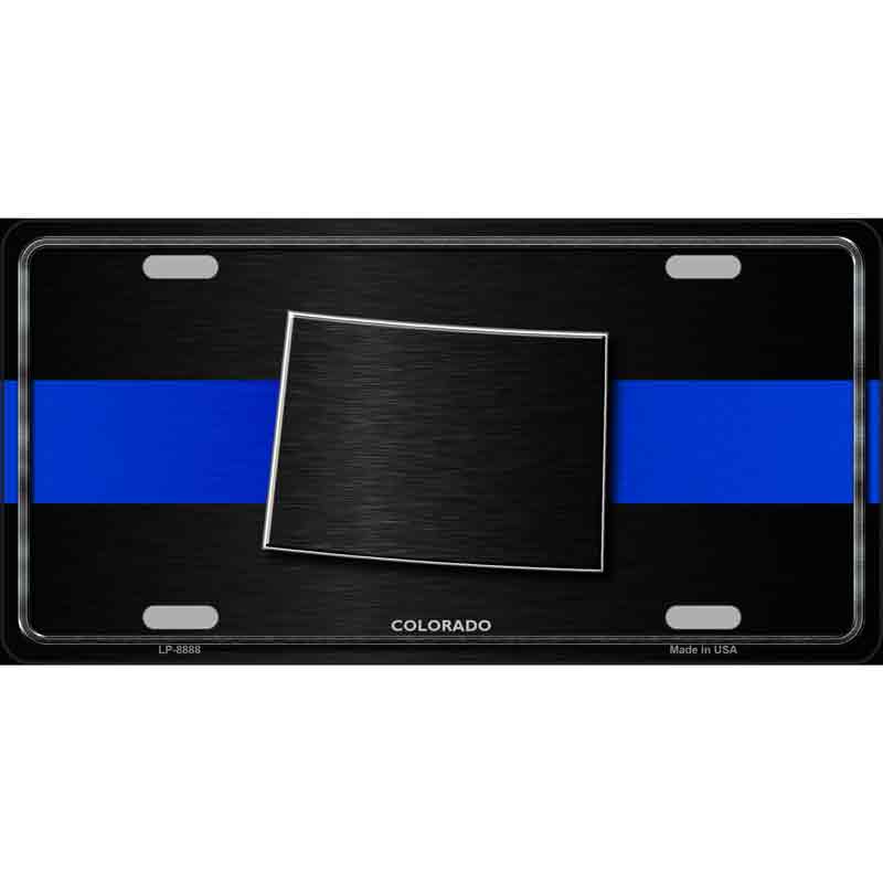 Colorado Thin Blue Line Wholesale Metal Novelty LICENSE PLATE