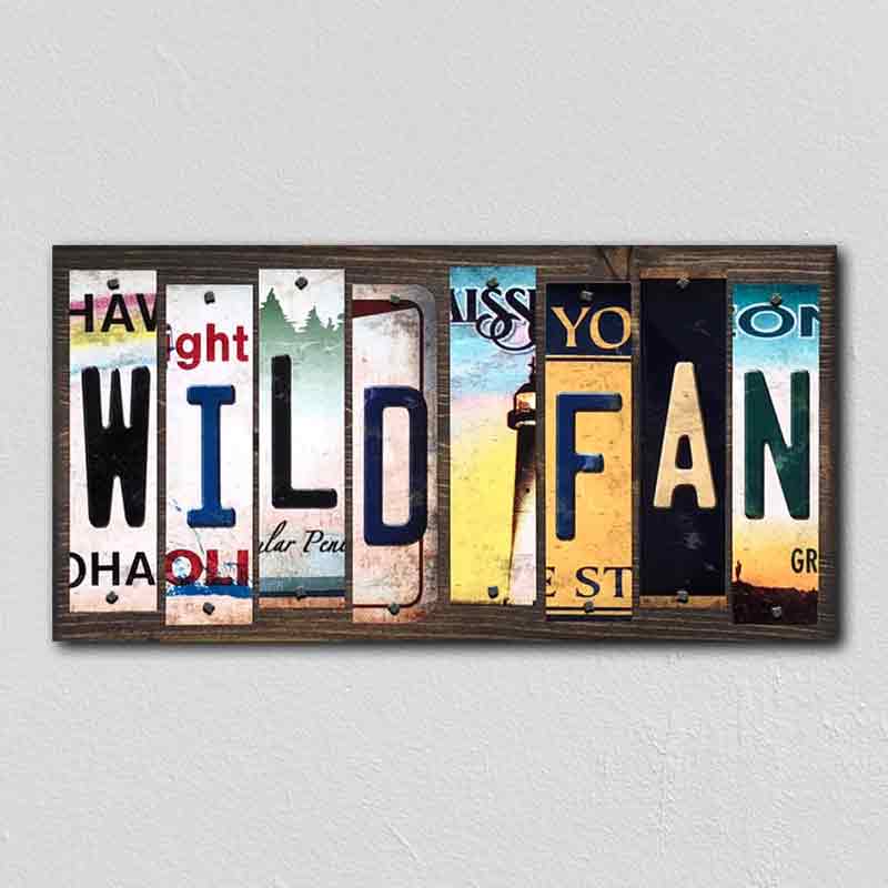 Wild Fan Wholesale Novelty License Plate Strips Wood Sign