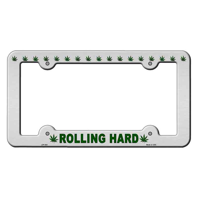 Rolling Hard Weed Wholesale Novelty Metal License Plate FRAME