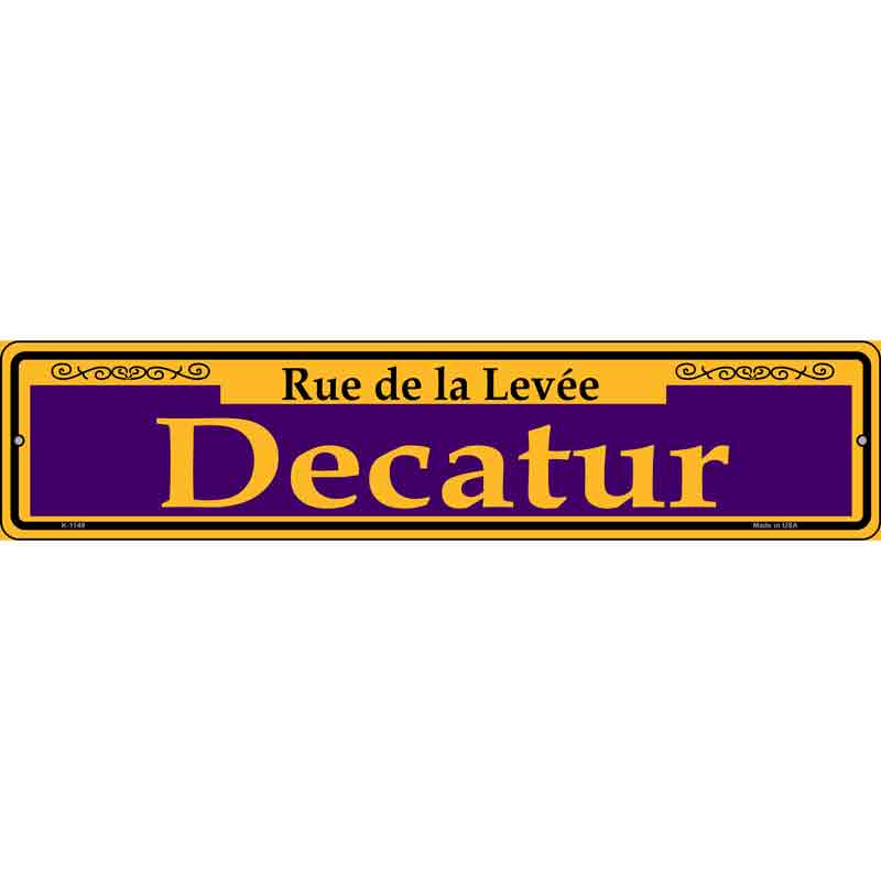 Decatur Purple Wholesale Novelty Small Metal Street Sign