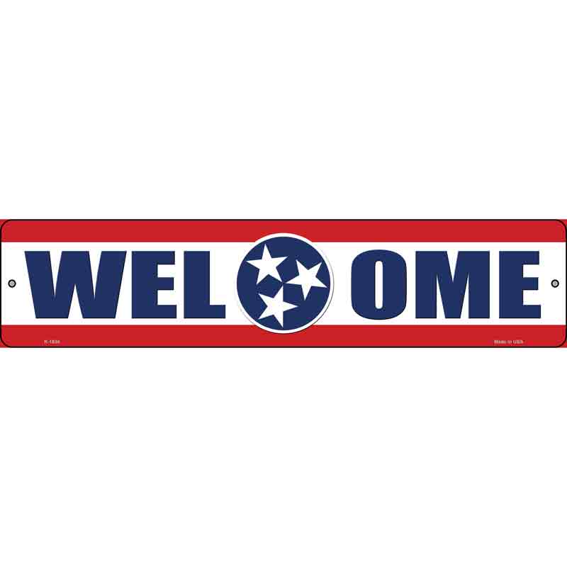 Welcome Tennessee Wholesale Novelty Small Metal Street Sign