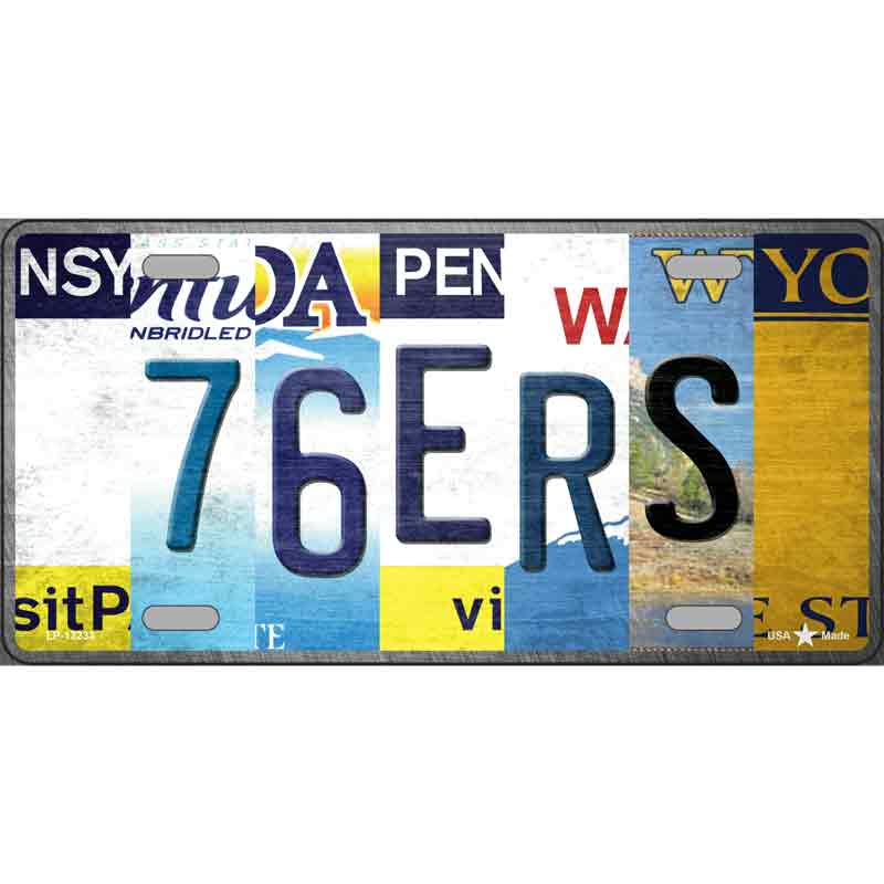 76ers Strip Art Wholesale Novelty Metal License Plate Tag