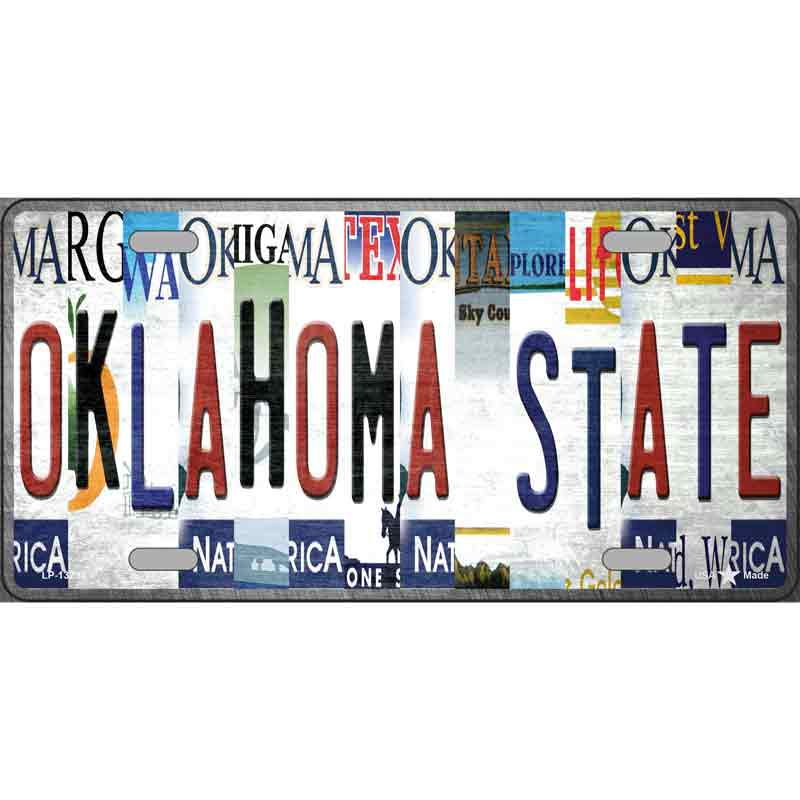 Oklahoma State Strip Art Wholesale Novelty Metal LICENSE PLATE Tag