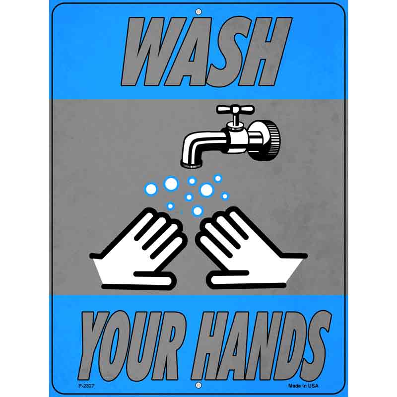 Wash Your Hands Wholesale Novelty Metal Parking SIGN