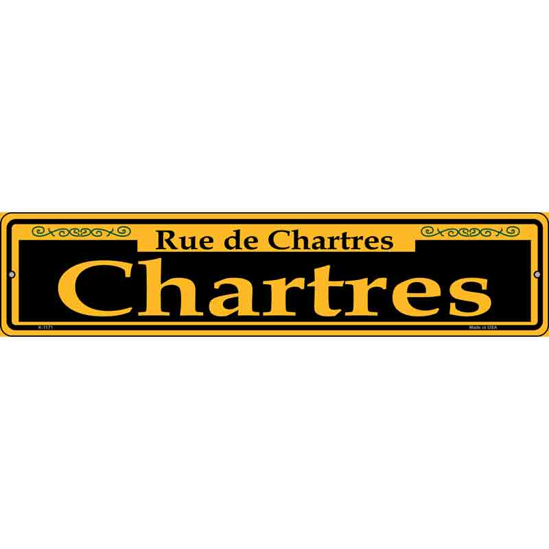Chartres Yellow Wholesale Novelty Small Metal Street Sign