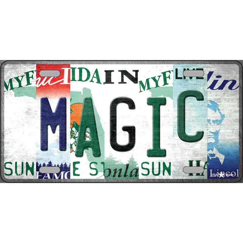 Magic Strip Art Wholesale Novelty Metal License Plate Tag