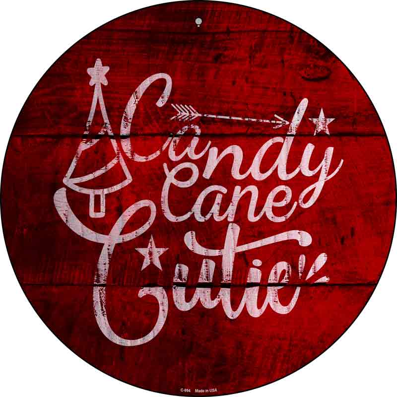 CANDY Cane Cutie Wholesale Novelty Metal Circular Sign