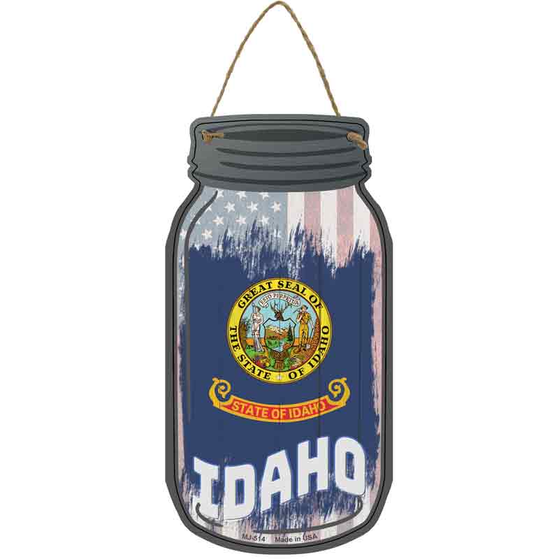 Idaho | USA FLAG Wholesale Novelty Metal Mason Jar Sign