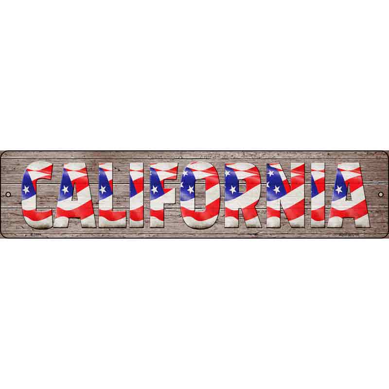 California USA FLAG Lettering Wholesale Novelty Small Metal Street Sign