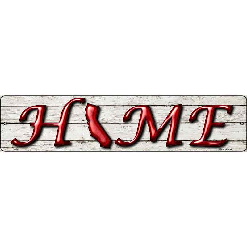 California Home State Outline Wholesale Novelty Mini Metal Street SIGN
