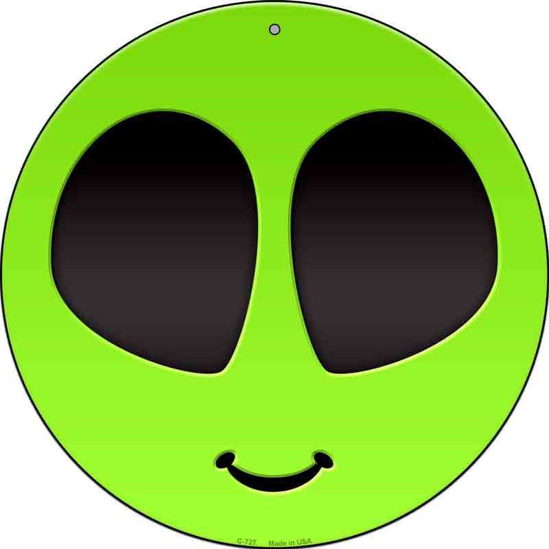 Alien Smile Face Wholesale Novelty Metal Circular SIGN