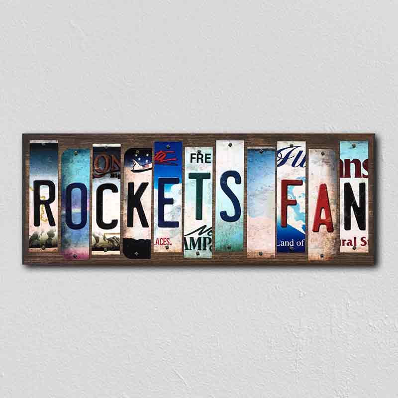 Rockets FAN Wholesale Novelty License Plate Strips Wood Sign
