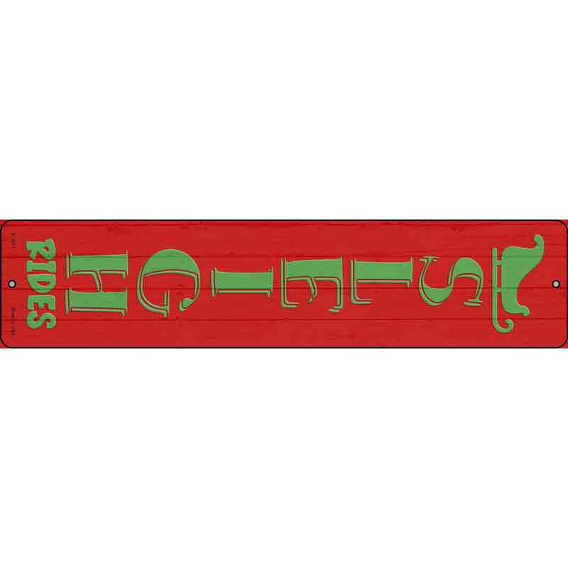 Sleigh Rides Red Wholesale Novelty Small Metal Street Sign
