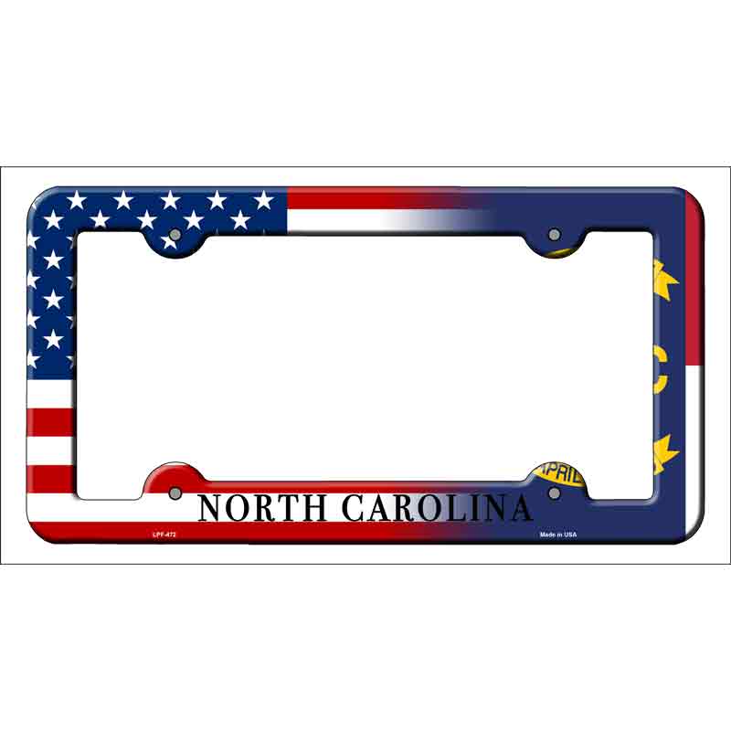 North Carolina|American FLAG Wholesale Novelty Metal License Plate Frame